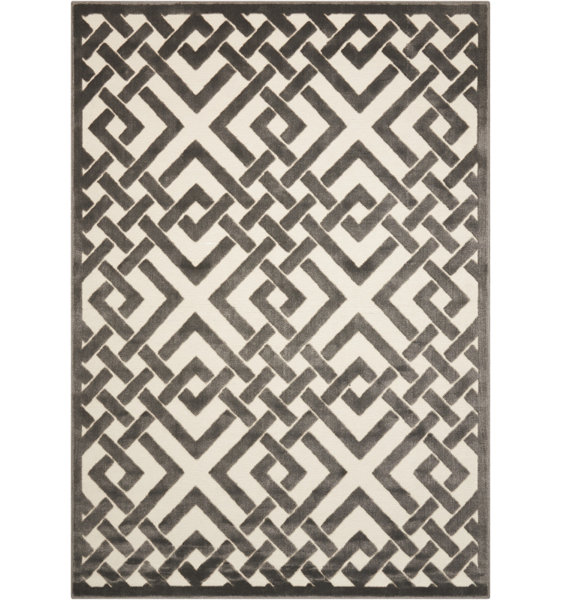 Mercer41 Beaconsfield Power Loom Performance Ivory/Gray Rug Wayfair